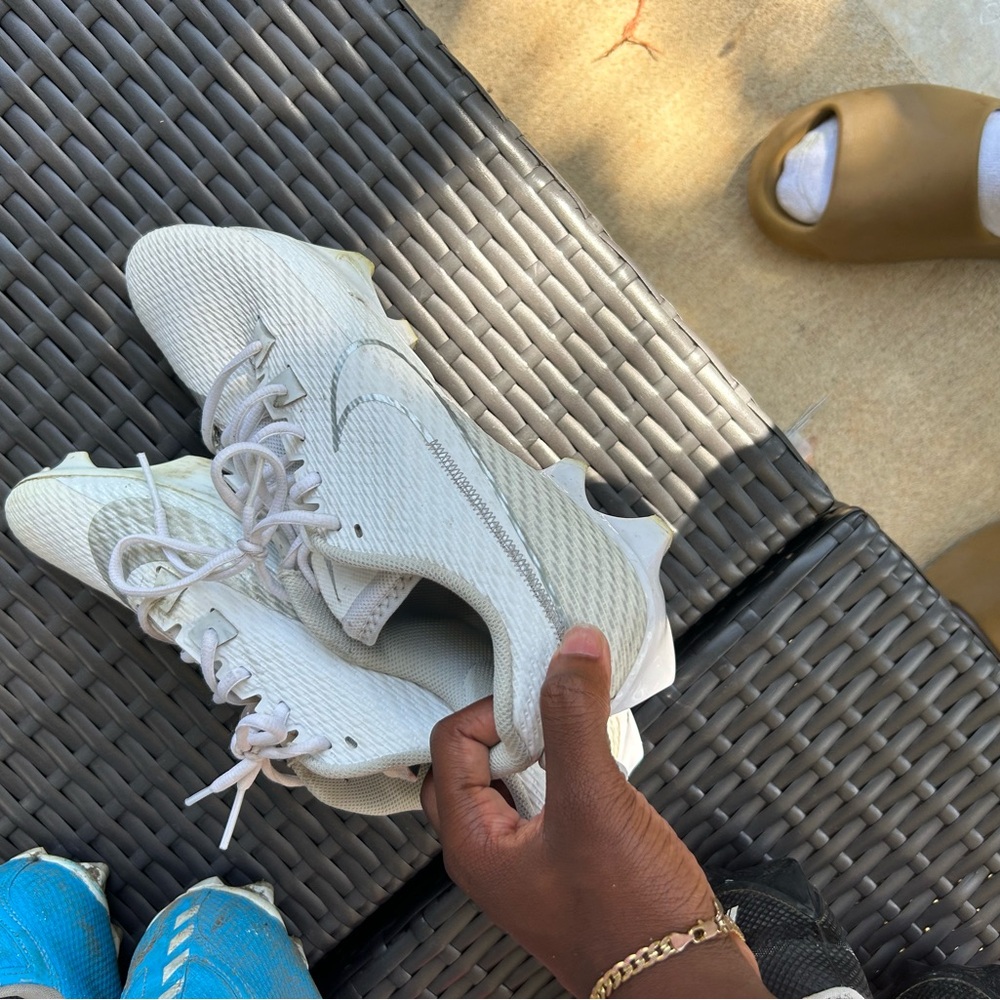 White Nike cleats